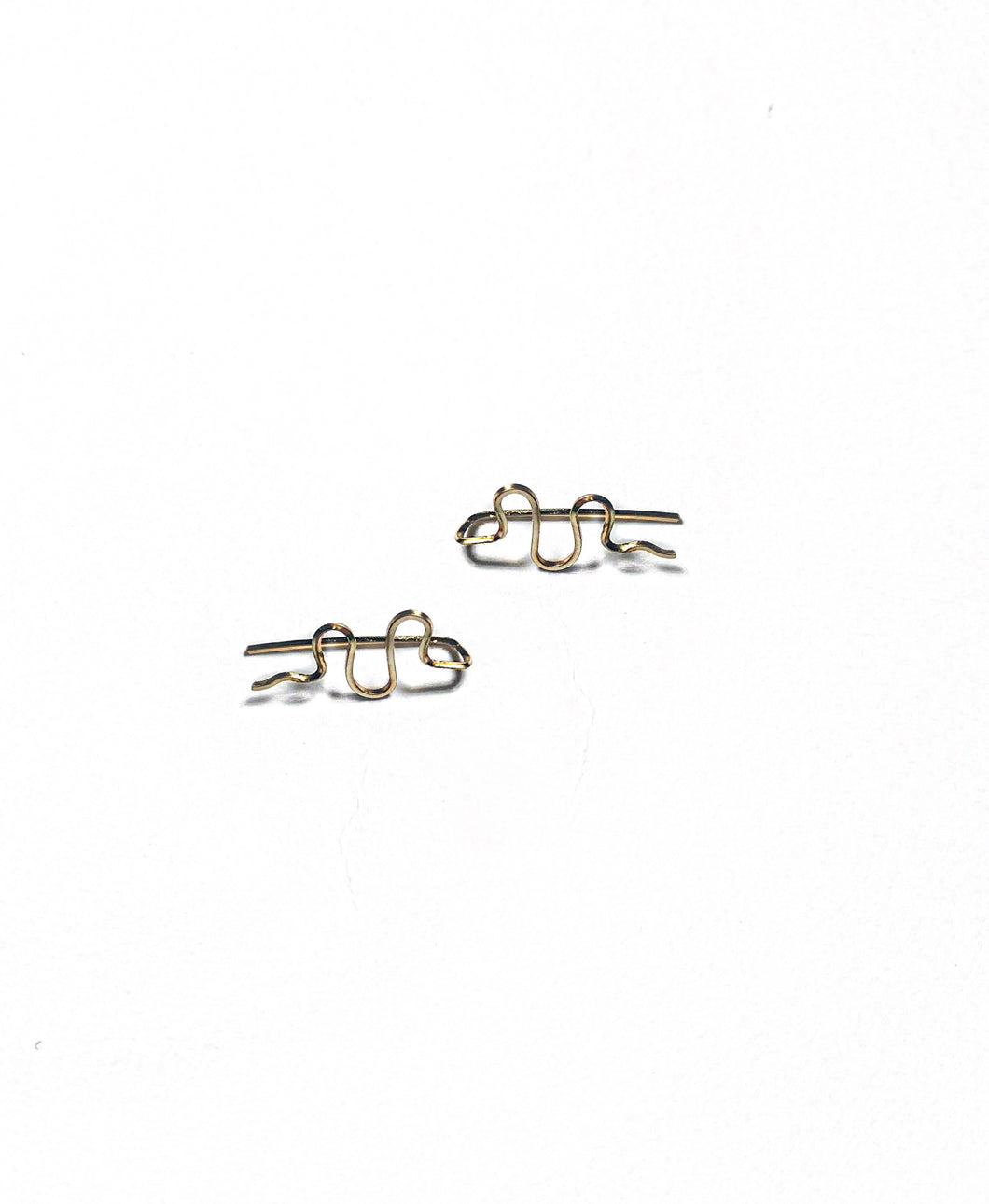 Minimalist Snake Climber Earrings